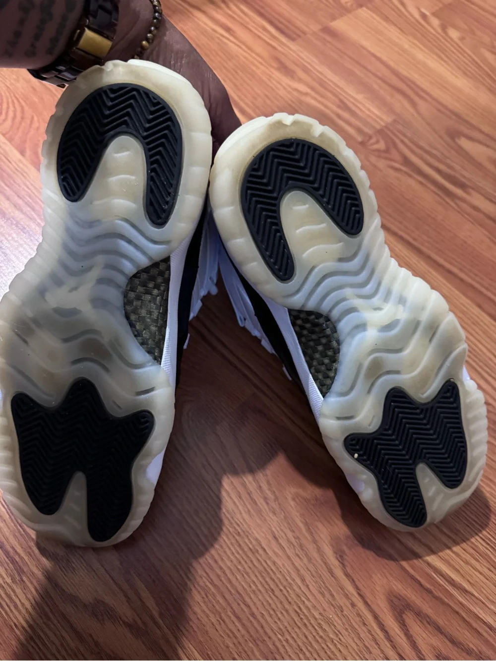 Jordan Kids Black, White & Gold High-Top Basketball Sneakers